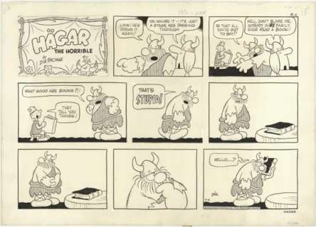 182: Browne Hagar Sunday 5/6/73 original comic art | Russ Cochran