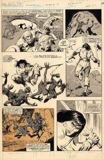 SAVAGE SWORD OF CONAN #38 COMIC MAGAZINE PAGE ORIGINAL ART BY JOHN BUSCEMA. | Hake’s