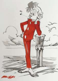 Munuera - Illustration originale en couleur sur papier vergé épais - Spirou | Catawiki