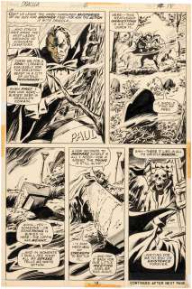 THE TOMB OF DRACULA #16 COMIC BOOK PAGE ORIGINAL ART BY GENE COLAN. | Hake’s