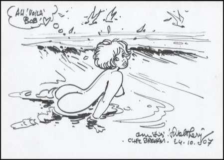 Walthéry. Dessin dédicacé Natacha | BDEnchères