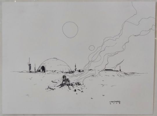 STAR WARS Original Art Andy MacDonald Empire Strikes Back Worm Millenium Falcon | eBay US (Buy It Now)