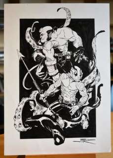 Hellboy - Marco Itri - original Illustr. - Page volante | Catawiki