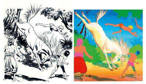 Cuvelier | CORENTIN PRINCE DES SABLES Couverture à l’encre de Chine avec | Cornette de St Cyr