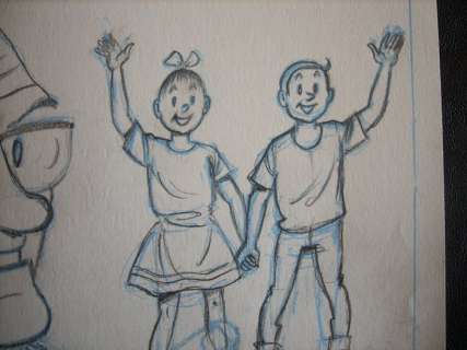 Suske en Wiske - Origineel voorontwerp in potlood voor Knack-cover 65 jaar Suske en Wiske (2010) | Catawiki