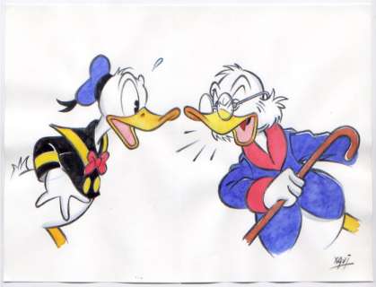 Xavi  (Xavier Vives Mateu) - Original drawing - Donald and Scrooge - (2018) | Catawiki