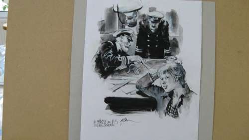 Follet, René - Dessin original - Steve Severin - La chasse au E-5 | Catawiki