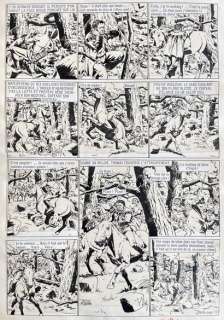 Le Rallic/David Crockett. Planche originale en 10 cases de… | Dagoty