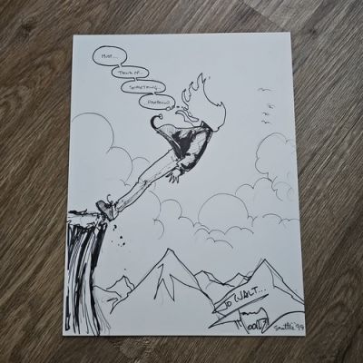 TERRY MOORE | 9"×12" | Original Comic Art | STRANGERS IN PARADISE Katchoo Cliff! | eBay US (Buy It Now)