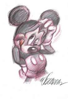 Cute Mickey Mouse  - Original Drawing - Joan Vizcarra  - Art de crayon | Catawiki