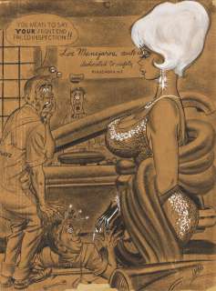 BILL WARD (1919 - 1998) "You mean to say your front end failed inspection!!" | Swann Galleries