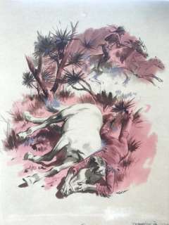 Follet, René - Originele illustratie voor het weekblad Kuifje (Tintin) - ’Tempête Ã  l’Ouest’ - (1958) | Catawiki