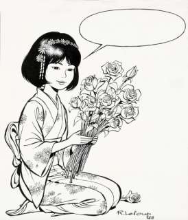 Leloup | Yoko Tsuno, illustration Ã  l’encre de Chine publi… | Banque Dessinée