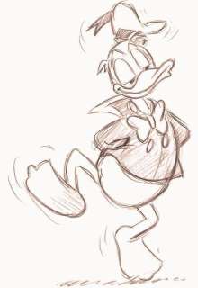 Vintage Donald - Original Sketch - Carrillo - Art de crayon - (1996) | Catawiki