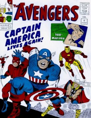 AVENGERS # 4 COVER RECREATION 1ST SILVER AGE CAP ORIGINAL COMIC COLOR ART SKETCH | eBay US (Buy It Now)