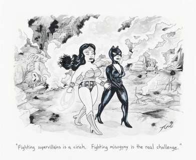 (THE NEW YORKER.) TOM TORO. "Fighting supervillains is a cinch. Fighting misogyny is the real challenge." | Swann Galleries