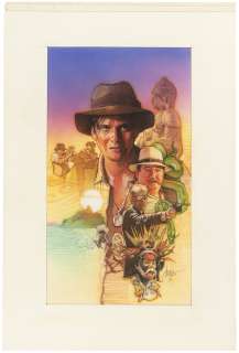 THE ADVENTURES OF YOUNG INDIANA JONES: TREASURE OF THE PEACOCK‘S EYE VHS ORIGINAL ART BY DREW STRUZAN.