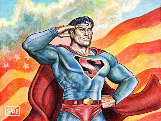 Ohud Khedr | Superman Salute Illustration - Veteran’s Day Tribute | Raremarq (Buy It Now)