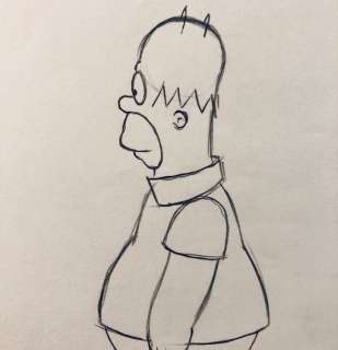 The Simpsons - Homer - Original Animation Drawing - Matt Groening EP04/S09 - EO - (1997) | Catawiki
