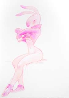 Lot 34 - Merli Anna - Bunny drawing for ‘Blue’ magazine