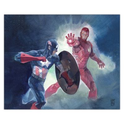 Alex Maleev | Captain America vs Iron Man - Illustration originale | Achetez de l’Art
