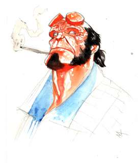 Marco Turini - Hellboy A4 Illustration