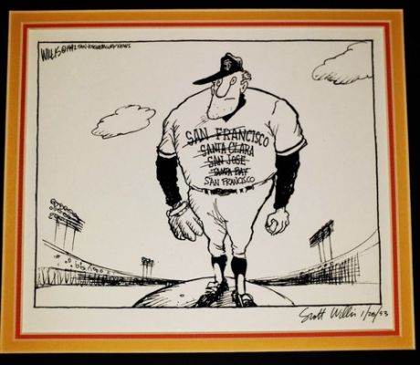 SCOTT WILLIS Original SIGNED Pen & Ink comic Illustration Baseball SF GIANTS ’93 | eBay US (Buy It Now)