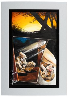 Original Art * SAM KIETH * Hobo Story Painted Page Signed to HARLAN ELLISON | PBA Galleries