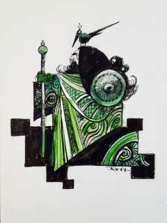 Sergio Toppi - Illustrazione Originale "Leggende Celtiche" - Page volante | Catawiki