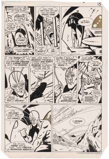 DC COMICS PRESENTS...SUPERMAN & AMBUSH BUG #81 COMIC BOOK PAGE ORIGINAL ART BY KEITH GIFFEN. | Hake’s