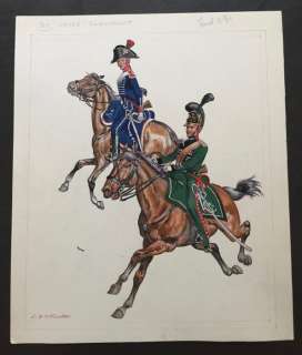 Funcken - Illustration originale en couleur - Westphalie, Hesse-Darmstadt Cavalerie - (1982) | Catawiki