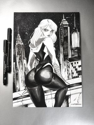Gwen Stacy by Jack Lyxes 9"12 | Raremarq (Buy It Now)