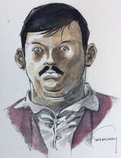 Duke - Illustration originale en couleurs directes pour un ex-librisÂ -Â Personnage du Western Â«Â DukeÂ Â» | Catawiki