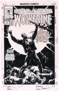 MARVEL COMICS PRESENTS #114 WOLVERINE COMIC BOOK COVER ORIGINAL ART BY STEVE LIGHTLE. | Hake’s