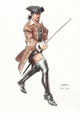 Lot 638 - Marini. Illustration originale Le Scorpion | BDEnchères