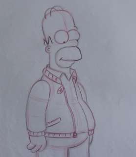 The simpsons - Homer Simpson - dessin original | Catawiki
