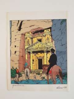 Tintin - Gouache originale + Cello - Tintin sur le site de Petra - Coke en Stock - EO - (1993) | Catawiki