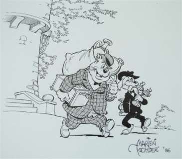 Marten Toonder: Originele tekening Concordia. | Zwiggelaar Auctions