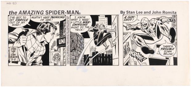 THE AMAZING SPIDER-MAN 1980 DAILY STRIP ORIGINAL ART BY JOHN ROMITA SR. | Hake’s