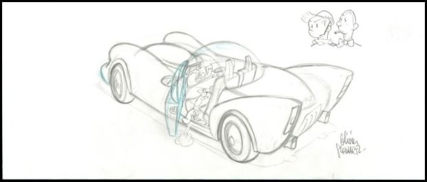 Lot 320 - Schwartz. Croquis original | BDEnchères