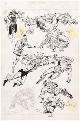 OFFICIAL HANDBOOK OF THE MARVEL UNIVERSE BULLPEN ARCHIVES ORIGINAL ART. | Hake’s