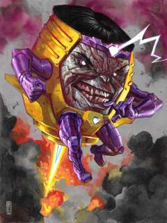 Michal Ivan - MODOK Mixed Media Illustration