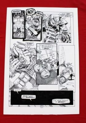 Lot 377 - Original Art Teenage Mutant Ninja Turtles Eastman? | misc / divers