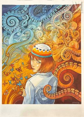 Grenson, Olivier (Né En 1962) | Lot 124 : Niklos Koda, Tome 13, No Song, projet de couverture. | Millon