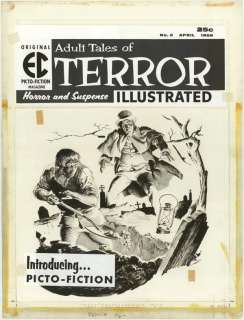 152: Crandall Terror Ill #2 cover original comic art | Russ Cochran