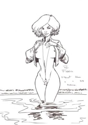 Lot 200 - Henriet. Dessin original dédicacé Dent d’ours | BDEnchères