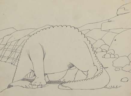 Winsor McCay (2) production drawings of â€œGertie the Dinosaurâ€. | Profiles in History