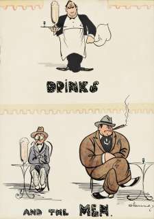 ALAN D’EGVILLE (1891-1951) "Drinks and the Men." (LIQUOR) | Swann Galleries