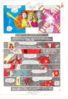 Anthony Tollin | Crisis on Infinite Earths #5 Story Page 5 Production Color Guide (DC, 1985). | Heritage