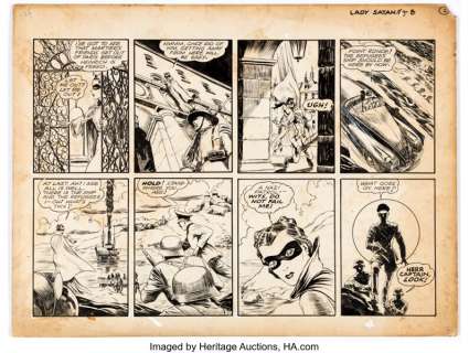 Chesler Comics Artist "Lady Satan" Story Page 1/3B Original Art (c. 1940s). This World War II - | Heritage